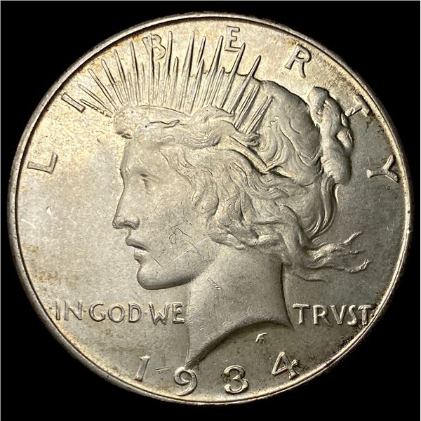1934 Peace Silver Dollar CHOICE AU