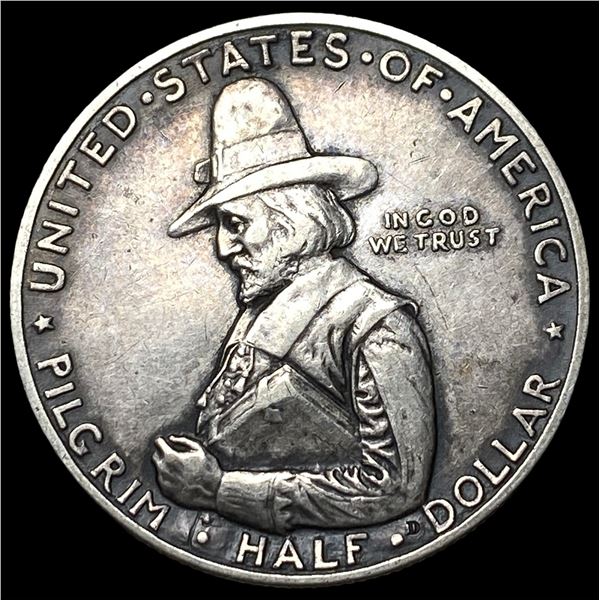 1920 Silver Pilgrim Half Dollar NEARLY  UNCIRCULATED