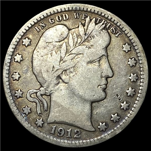 1912 Barber Silver Quarter LIGHTLY CIRCULATED
