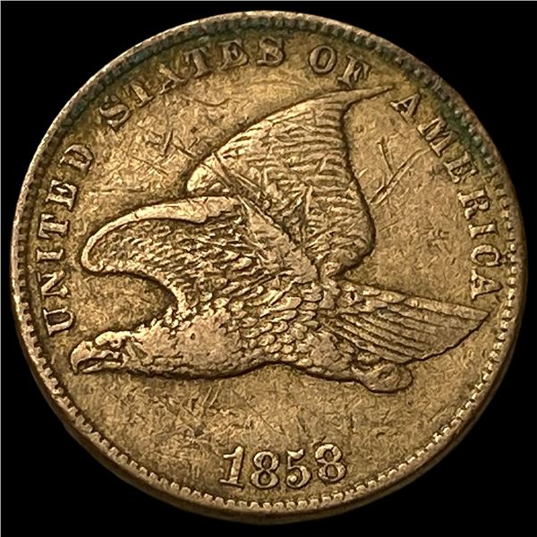 1858 Copper-Nickel Flying Eagle Cent NEARLY  UNCIRCULATED