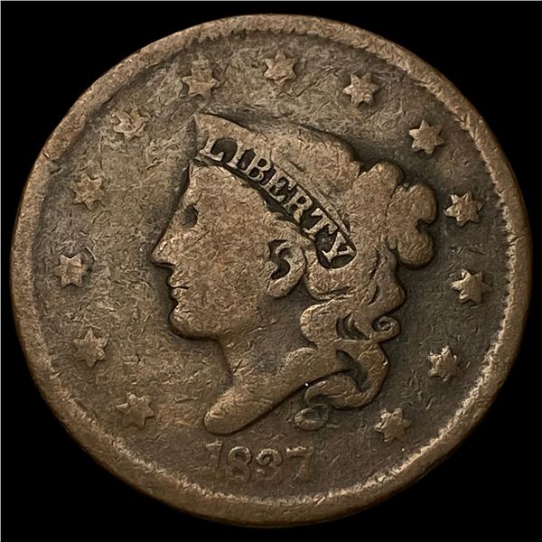 1837 Coronet Head Large Cent NICELY  CIRCULATED