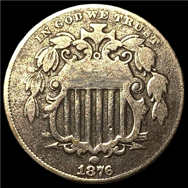 1876 Shield Nickel NICELY CIRCULATED