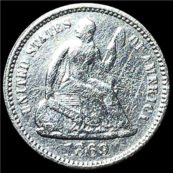 1869 Seated Liberty Half Dime HIGH GRADE