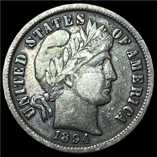1894 Barber Dime NEARLY UNCIRCULATED