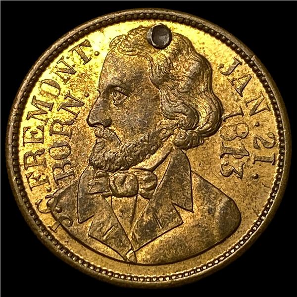 John C. Fremont political token from the 1856  U.S. presidential campaign. HIGH GRADE