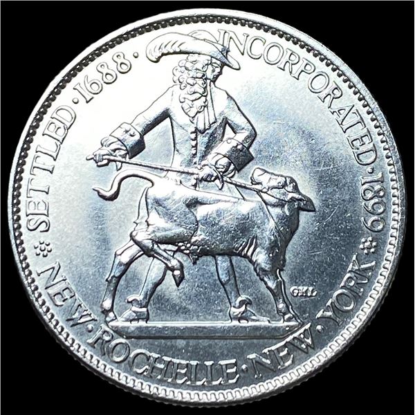 1938 Silver New Rochelle Half Dollar GEM BU