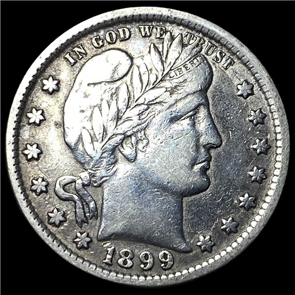 1899 Silver Barber Quarter NEARLY  UNCIRCULATED