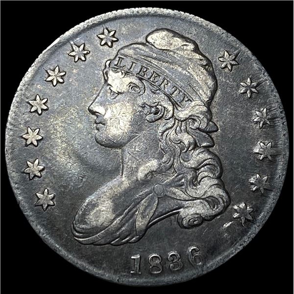 1836 Capped Bust Half Dollar NEARLY  UNCIRCULATED