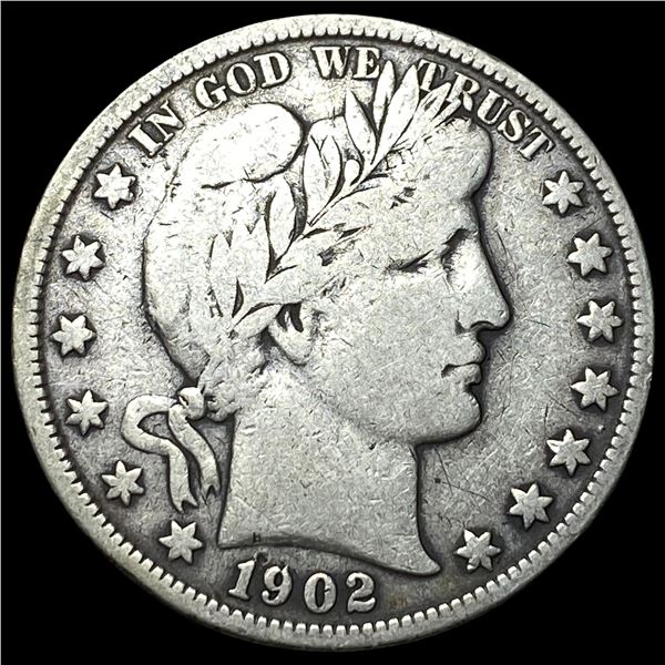 1902 Barber Half Dollar LIGHTLY CIRCULATED