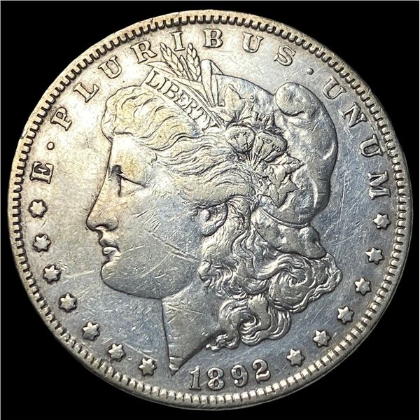 1892 Silver Morgan Dollar NEARLY UNCIRCULATED
