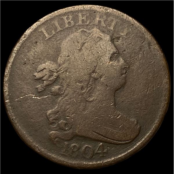 1804 Copper Half Cent NICELY CIRCULATED