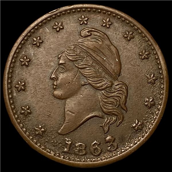 1863 Civil War Token - Army & Navy CLOSELY  UNCIRCULATED