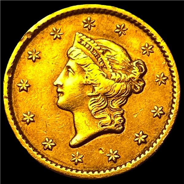 1851 Gold $1 Liberty Head NEARLY UNCIRCULATED