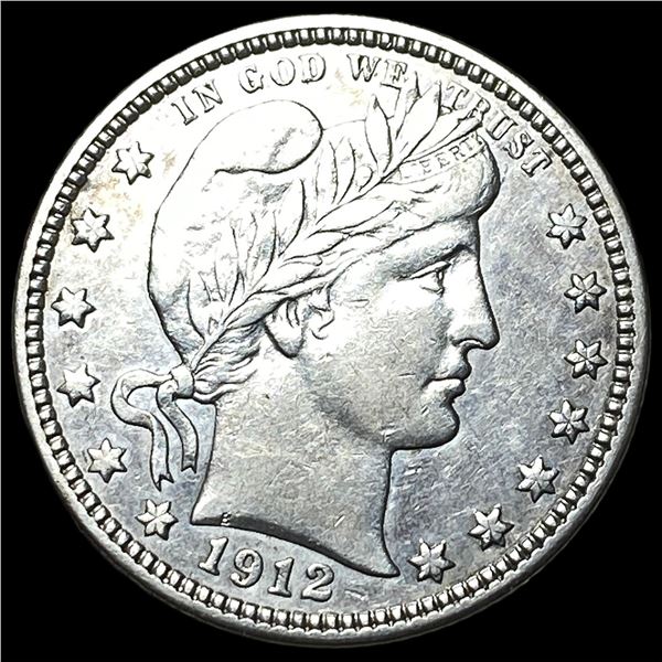 1912 Barber Silver Quarter NEARLY  UNCIRCULATED