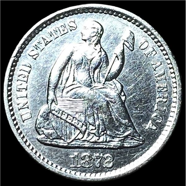 1872-S Silver Half Dime CHOICE AU