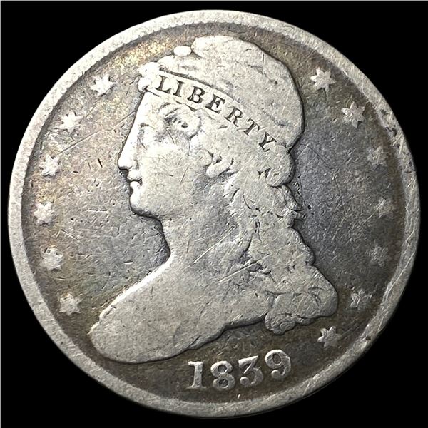 1839 Silver Capped Bust Half Dollar NICELY  CIRCULATED