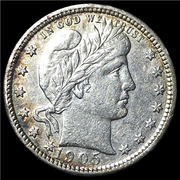 1905 Barber Silver Quarter CLOSELY  UNCIRCULATED