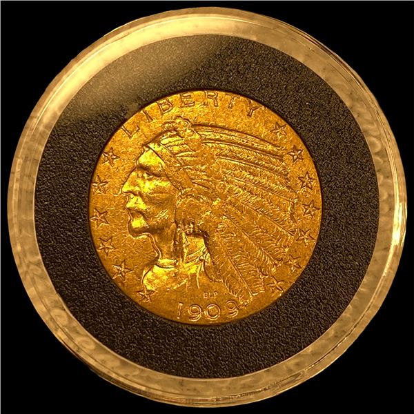 1909 Indian Head Half Eagle $5 Gold CLOSELY  UNCIRCULATED