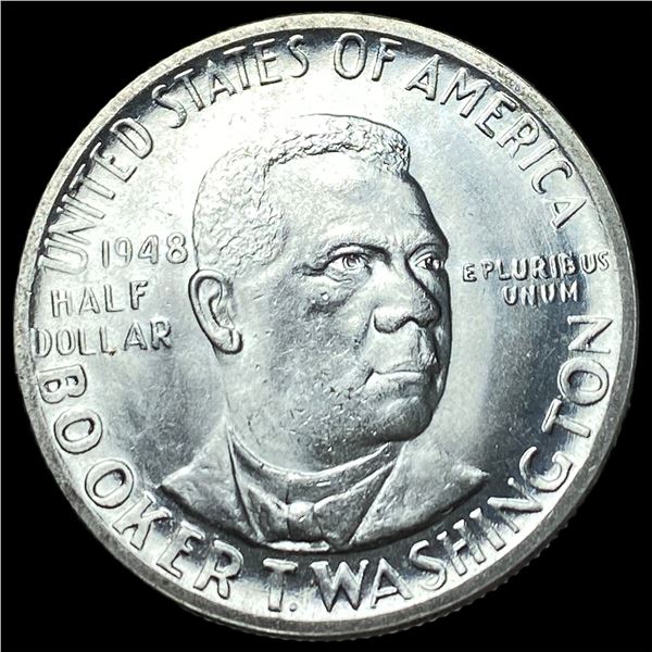 1948 Silver Half Dollar Booker T. Washington  GEM BU