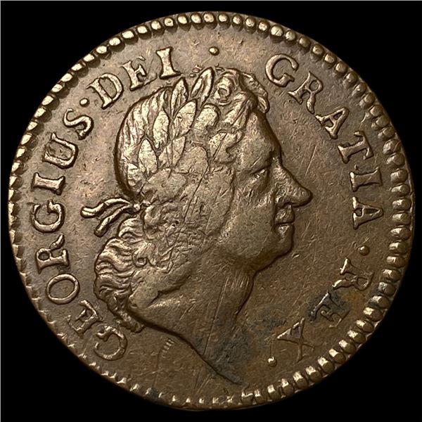 1724 Ireland George I Halfpenny NEARLY  UNCIRCULATED