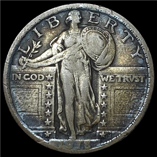 1918 Standing Liberty Quarter ABOUT  UNCIRCULATED