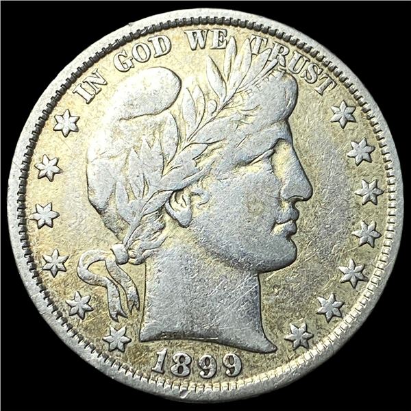 1899 Silver Half Dollar Barber LIGHTLY  CIRCULATED