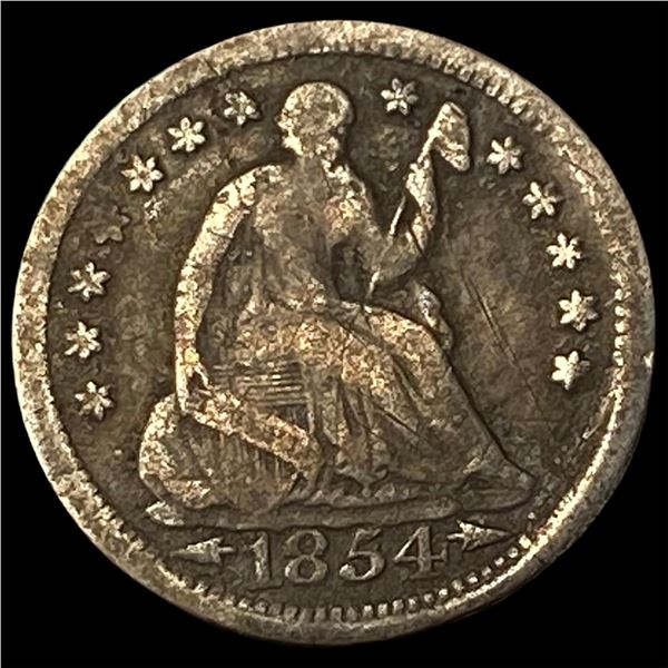1854 Seated Liberty Half Dime LIGHTLY  CIRCULATED