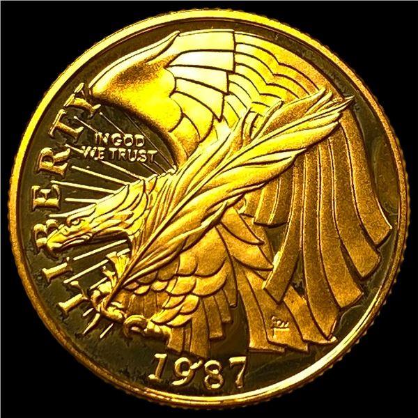 1987-W Gold $5 Constitution Commemorative  CHOICE PROOF