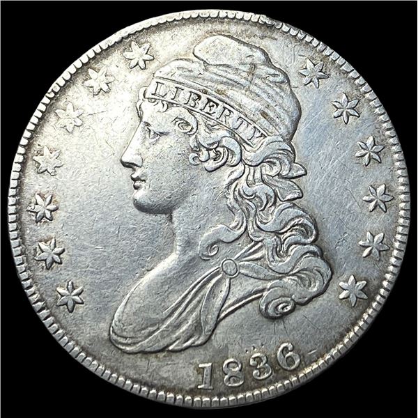 1836 Capped Bust Half Dollar NEARLY  UNCIRCULATED