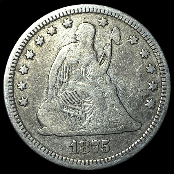 1875 Seated Liberty Quarter NICELY CIRCULATED