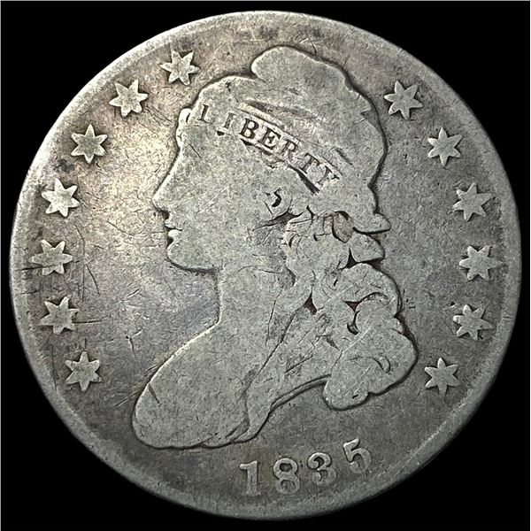 1835 Capped Bust Half Dollar NICELY  CIRCULATED
