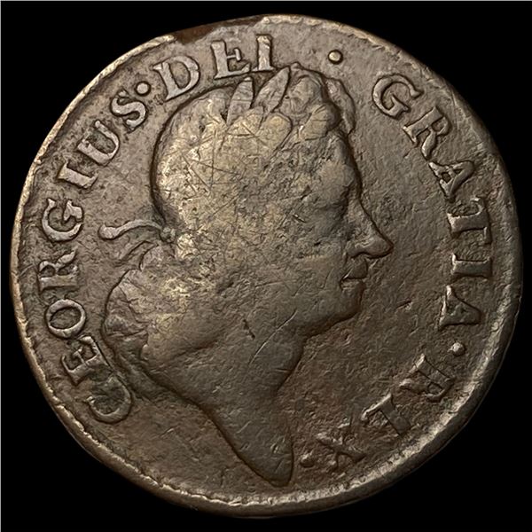 1723 Ireland George I Halfpenny LIGHTLY  CIRCULATED