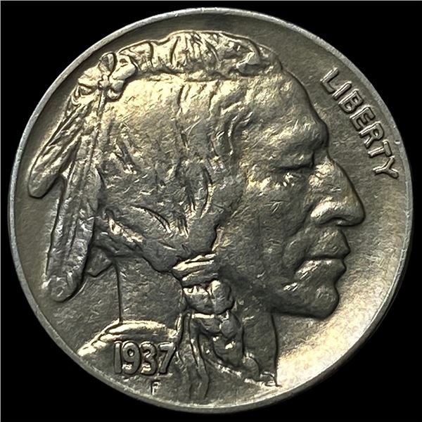 1937-F Nickel Five Cents (Buffalo Nickel)  CLOSELY UNCIRCULATED