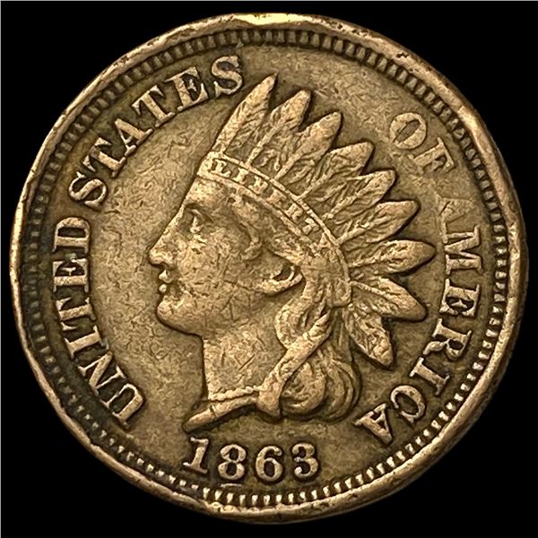 1863 Indian Head Cent NEARLY UNCIRCULATED