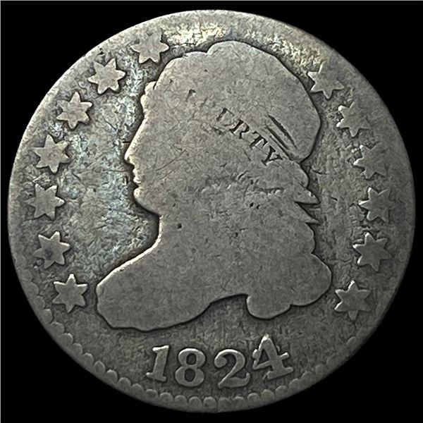 1824 Capped Bust Dime NICELY CIRCULATED