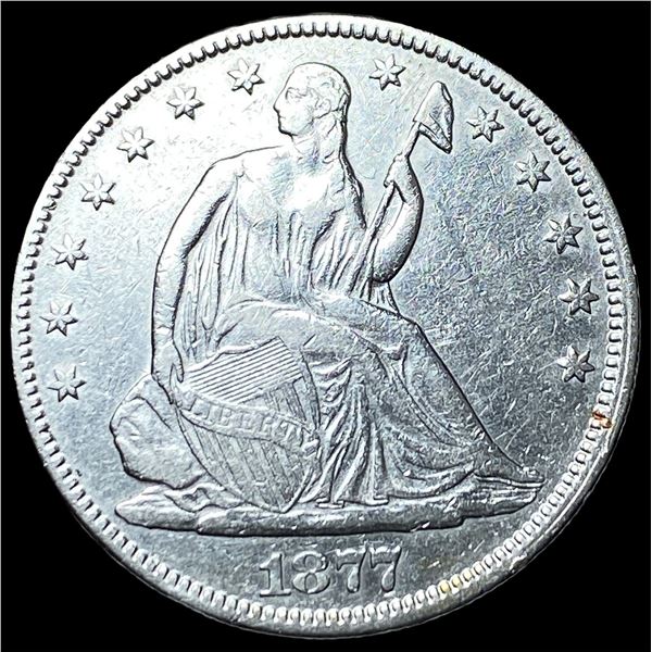 1877 Seated Liberty Half Dollar NEARLY  UNCIRCULATED