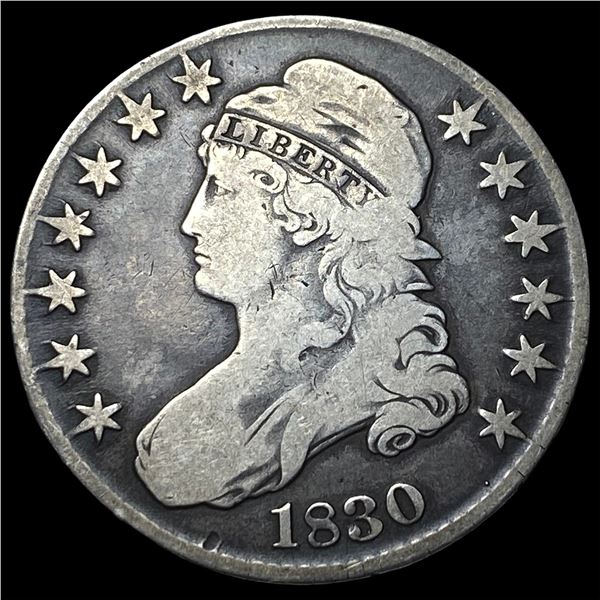1830 Capped Bust Half Dollar LIGHTLY  CIRCULATED