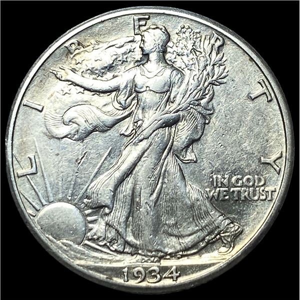 1934-S Silver Walking Liberty Half Dollar  CLOSELY UNCIRCULATED
