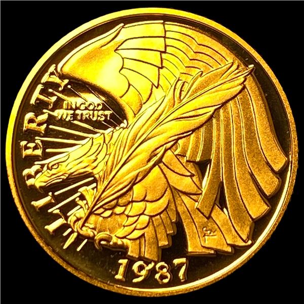 1987-W Gold $5 Constitution Commemorative  CHOICE PROOF