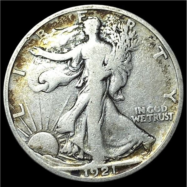 1921-S Silver Walking Liberty Half Dollar  LIGHTLY CIRCULATED