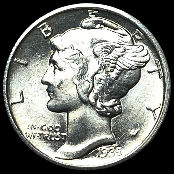 1935-S Silver Mercury Dime CHOICE BU