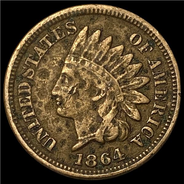 1864 Bronze Indian Head Cent LIGHTLY  CIRCULATED