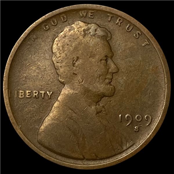 1909-S Lincoln Wheat Cent NICELY CIRCULATED