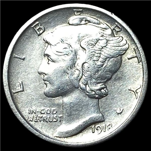 1918-S Silver Mercury Dime CLOSELY  UNCIRCULATED
