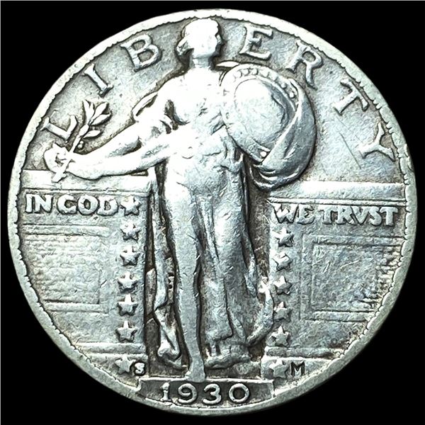 1930-S Silver Standing Liberty Quarter  LIGHTLY CIRCULATED