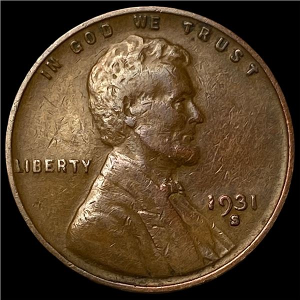 1931-S Lincoln Wheat Cent NEARLY UNCIRCULATED