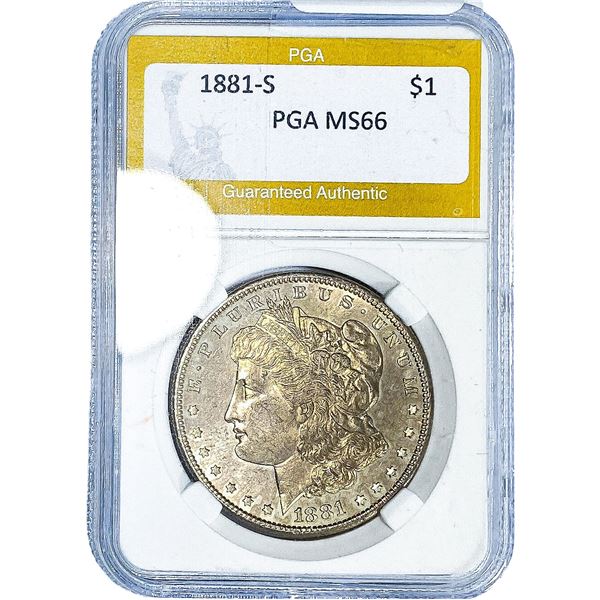 1881-S Morgan Silver Dollar PGA MS66