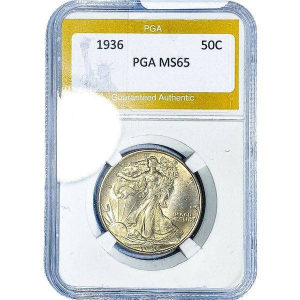 1936 Walking Liberty Half Dollar PGA MS65