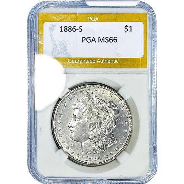 1886-S Morgan Silver Dollar PGA MS66