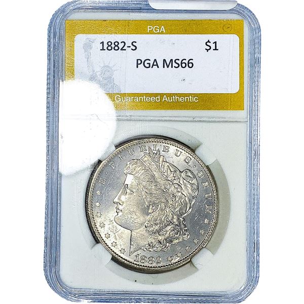1882-S Morgan Silver Dollar PGA MS66